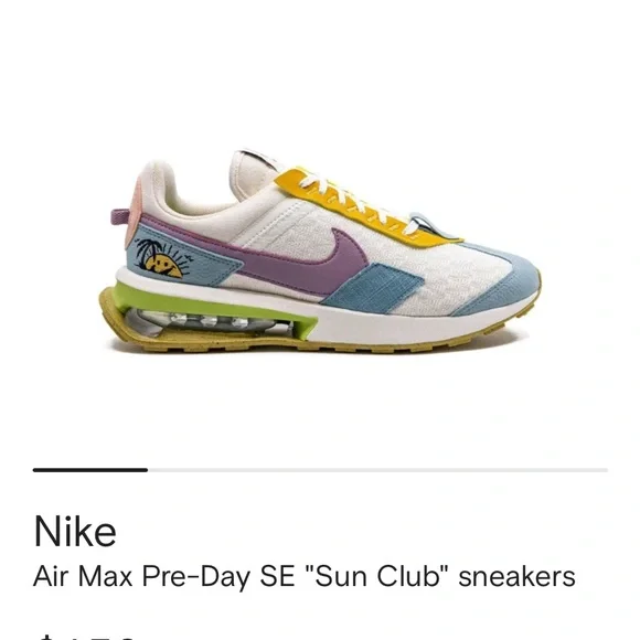 Nike Purple and White Athletic Shoes Air Max Pre-Day. The Sun Club, Size 9 - Picture 3 of 11